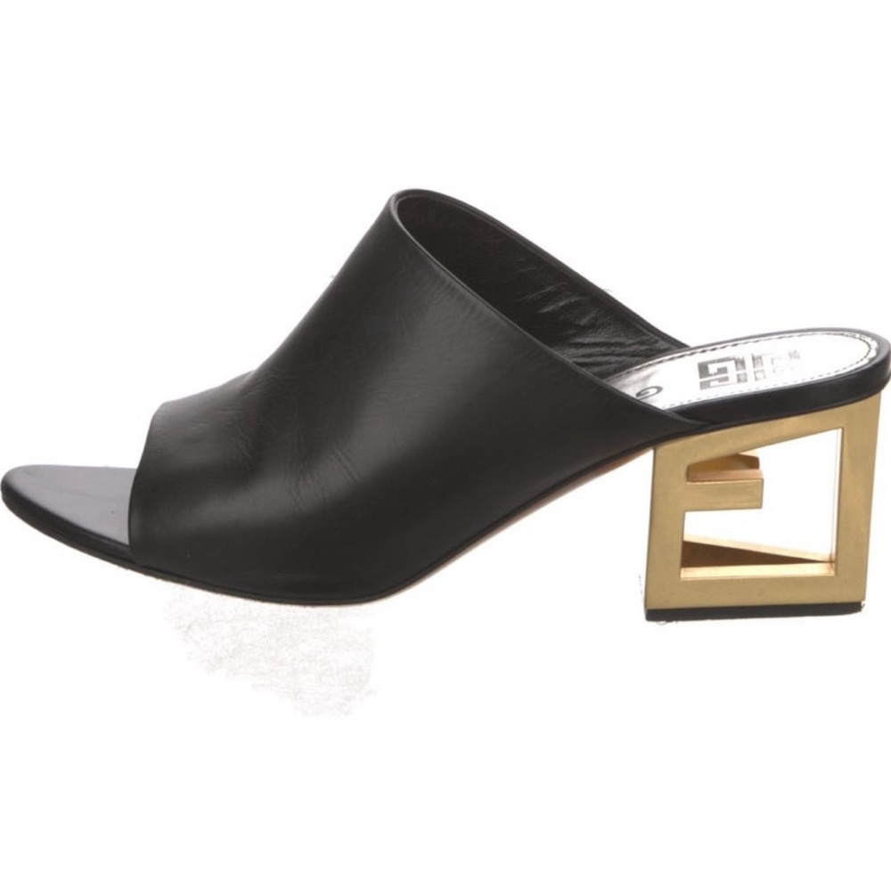 Givenchy g triangle heel leather mule 38.5